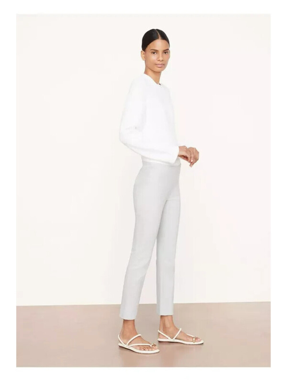 $295 NWT Vince Mist Stitch Front Seam Ponte Legging Pants High Rise Small S